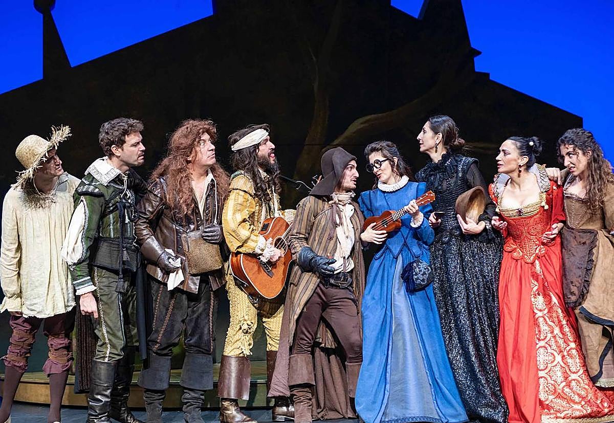 Momento de la representación de la obra 'Abre el ojo'.