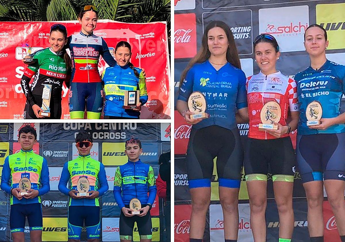 Podios con representación de las escuadras salmantinas.