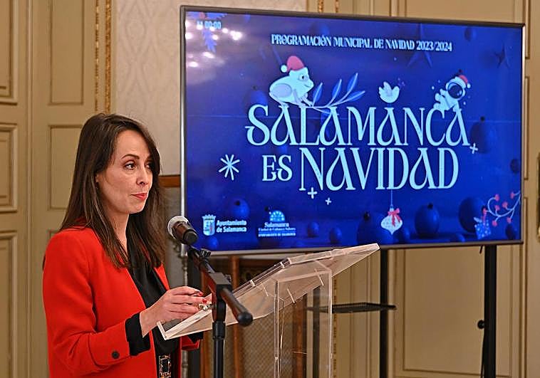 Carmen Seguín, durante la presentación.