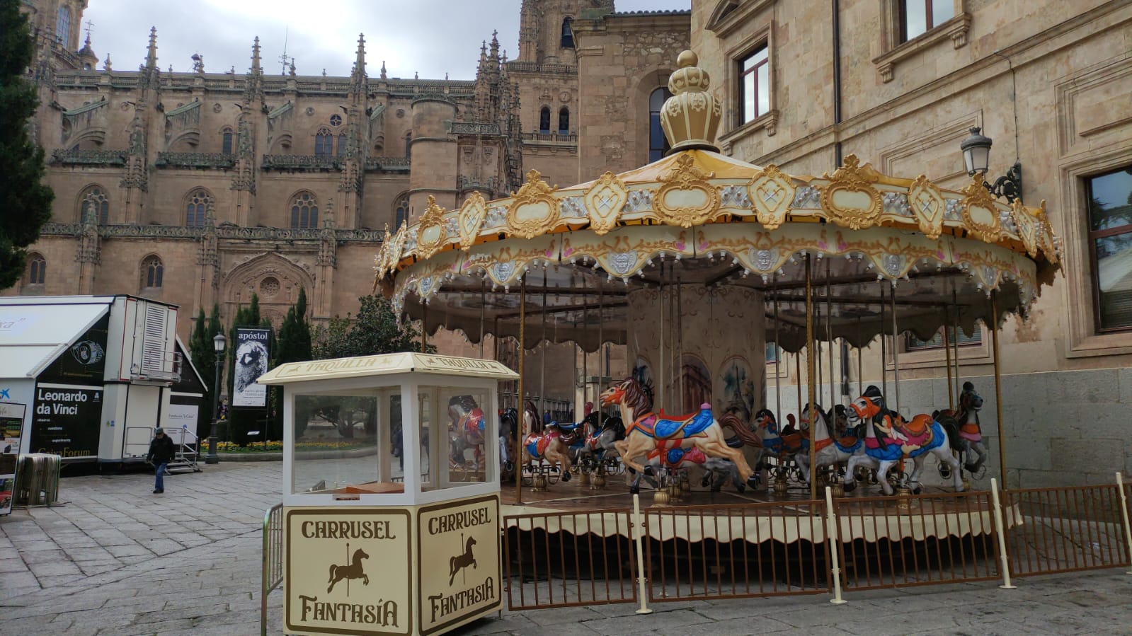 Carrusel en la Plaza de Anaya de Salamanca.