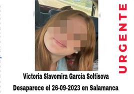 Los nuevos datos publicados para encontrar a la joven desaparecida en Salamanca