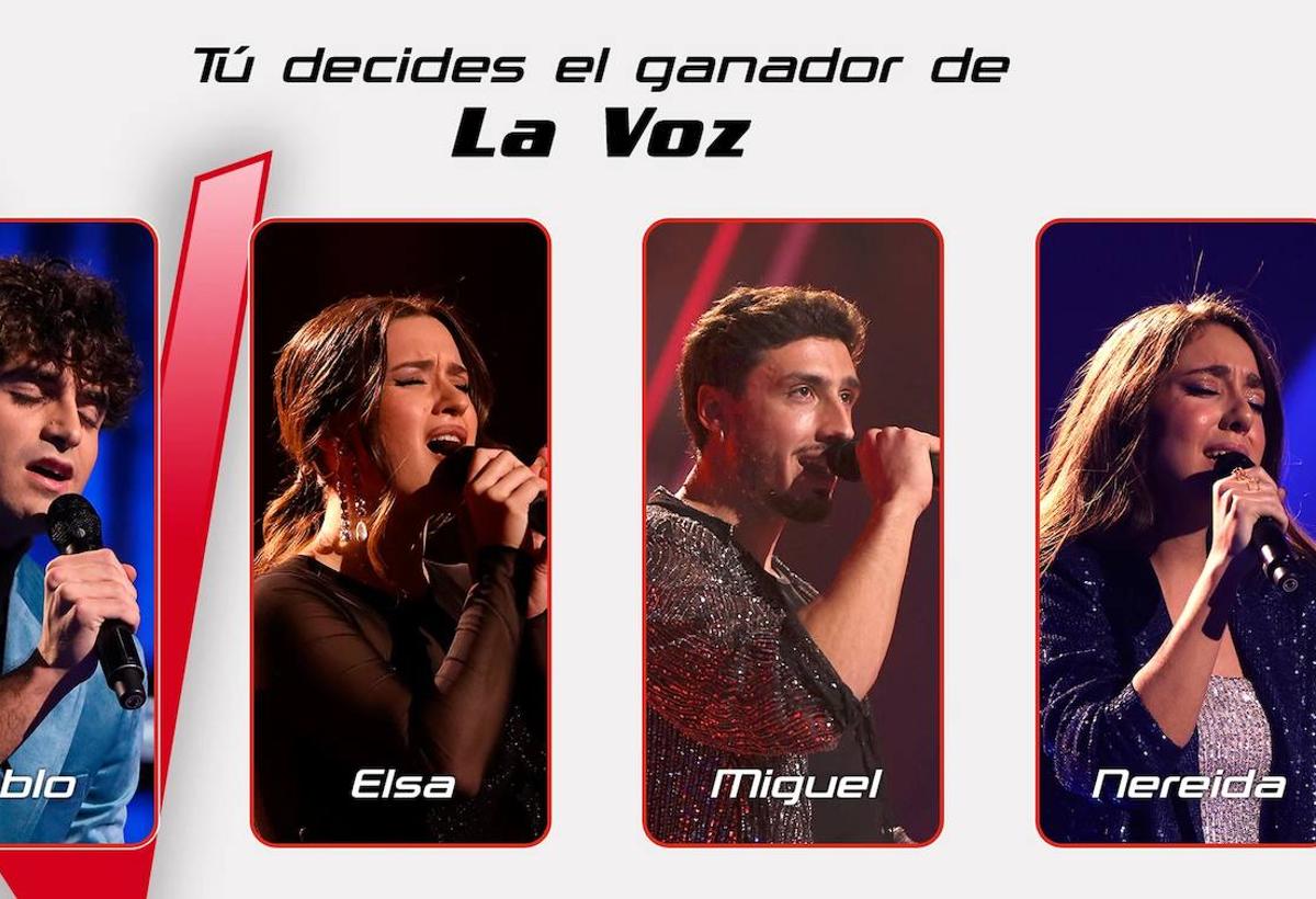 Los cuatro finalistas de La Voz.