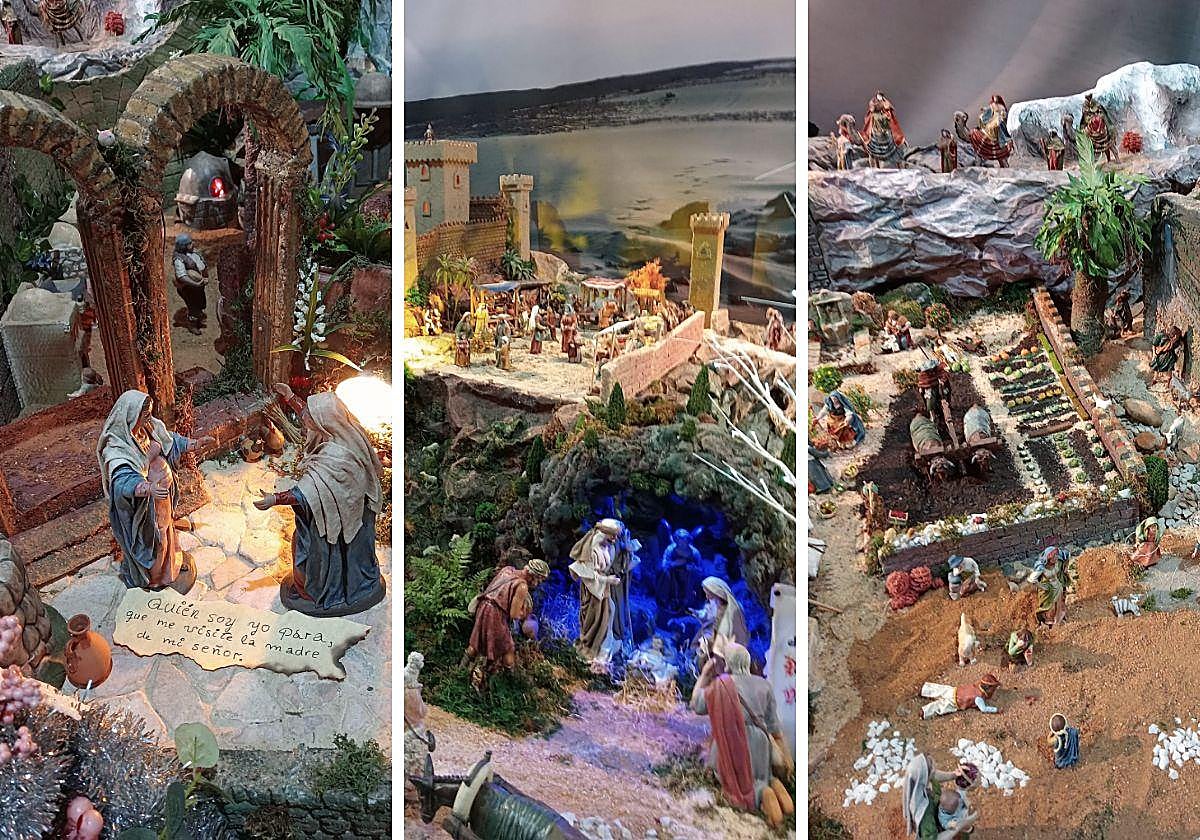 Tres representaciones del belén.