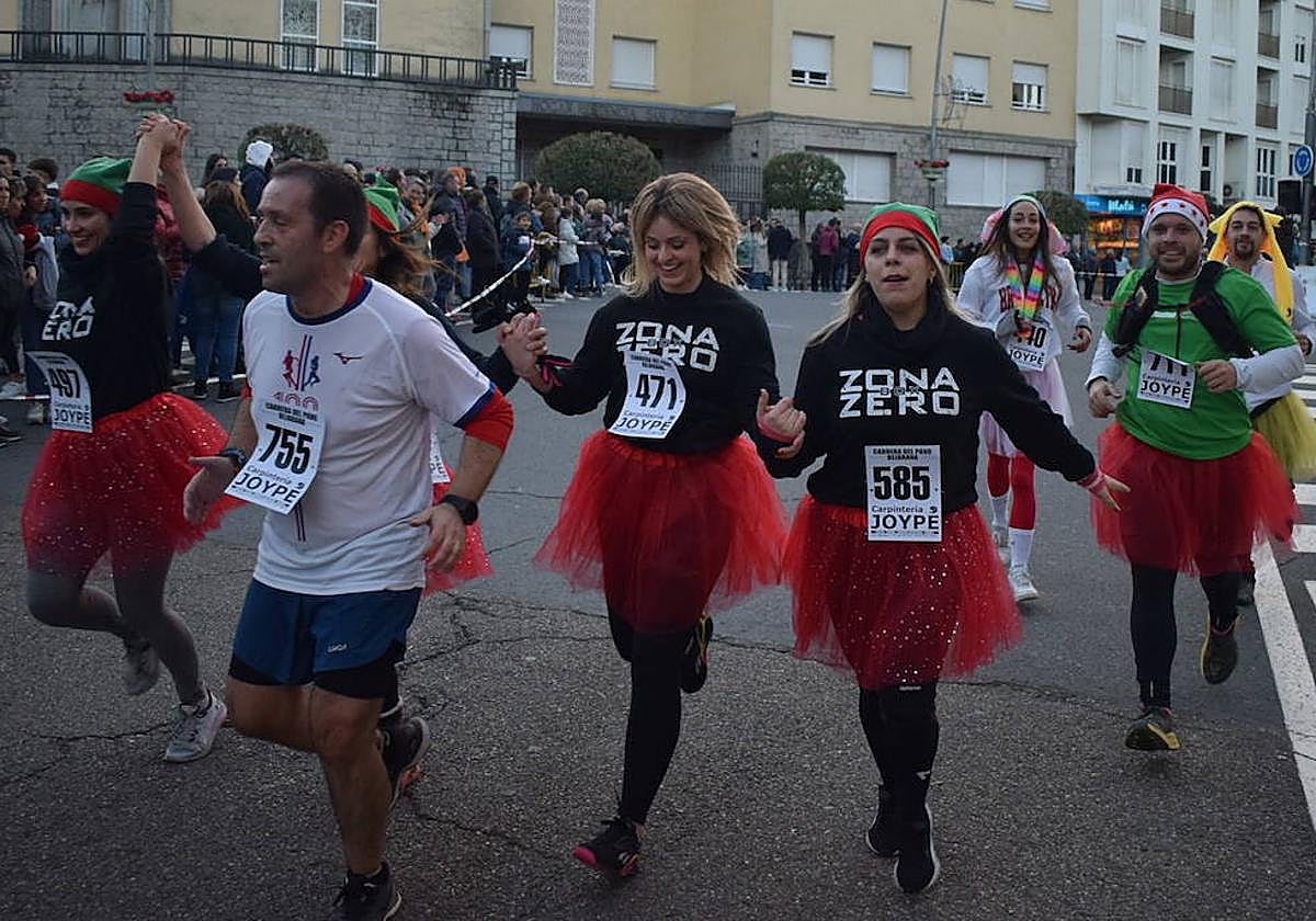 Algunos de los participantes en la Carrera del Pavo de Béjar.