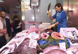 Productos en una pescadería.