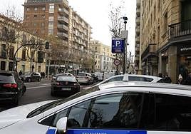 Atasco en el centro de Salamanca.