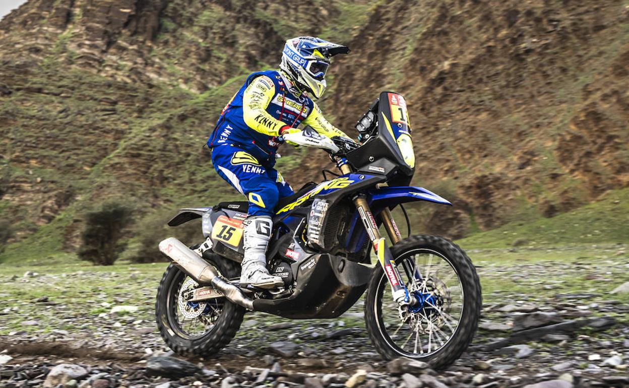 Santolino, durante la segunda etapa del Dakar.