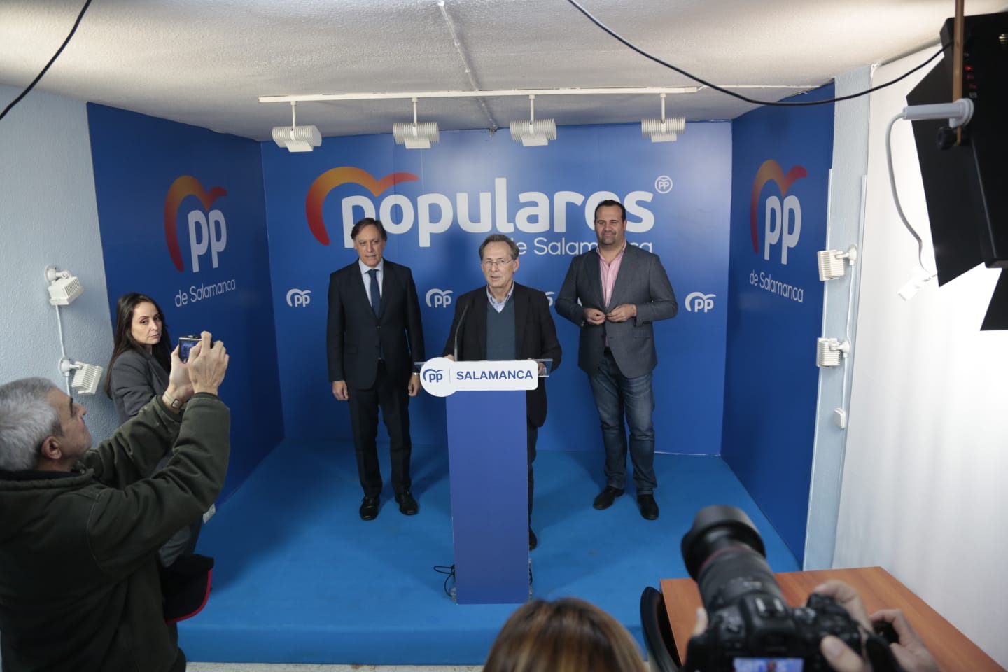 Carbayo en la reunión para candidato a la Alcaldía de Salamanca. 