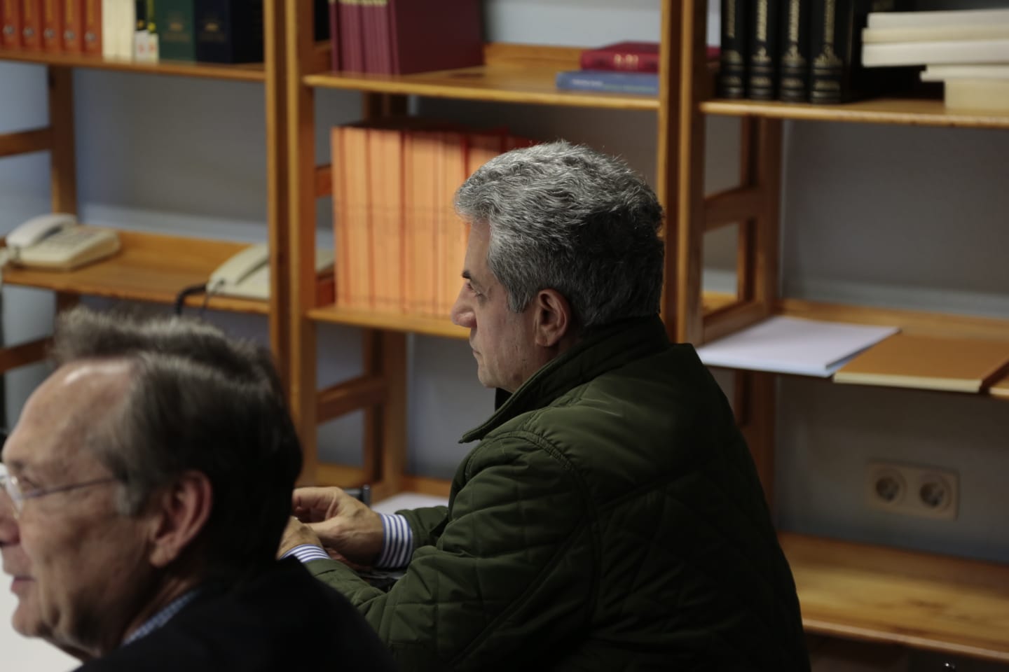 Carbayo en la reunión para candidato a la Alcaldía de Salamanca. 