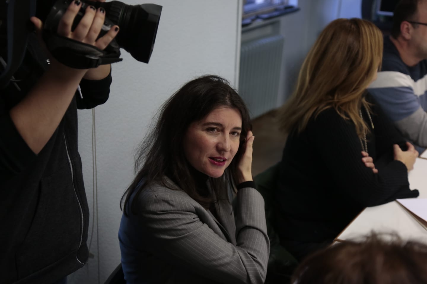 Carbayo en la reunión para candidato a la Alcaldía de Salamanca. 