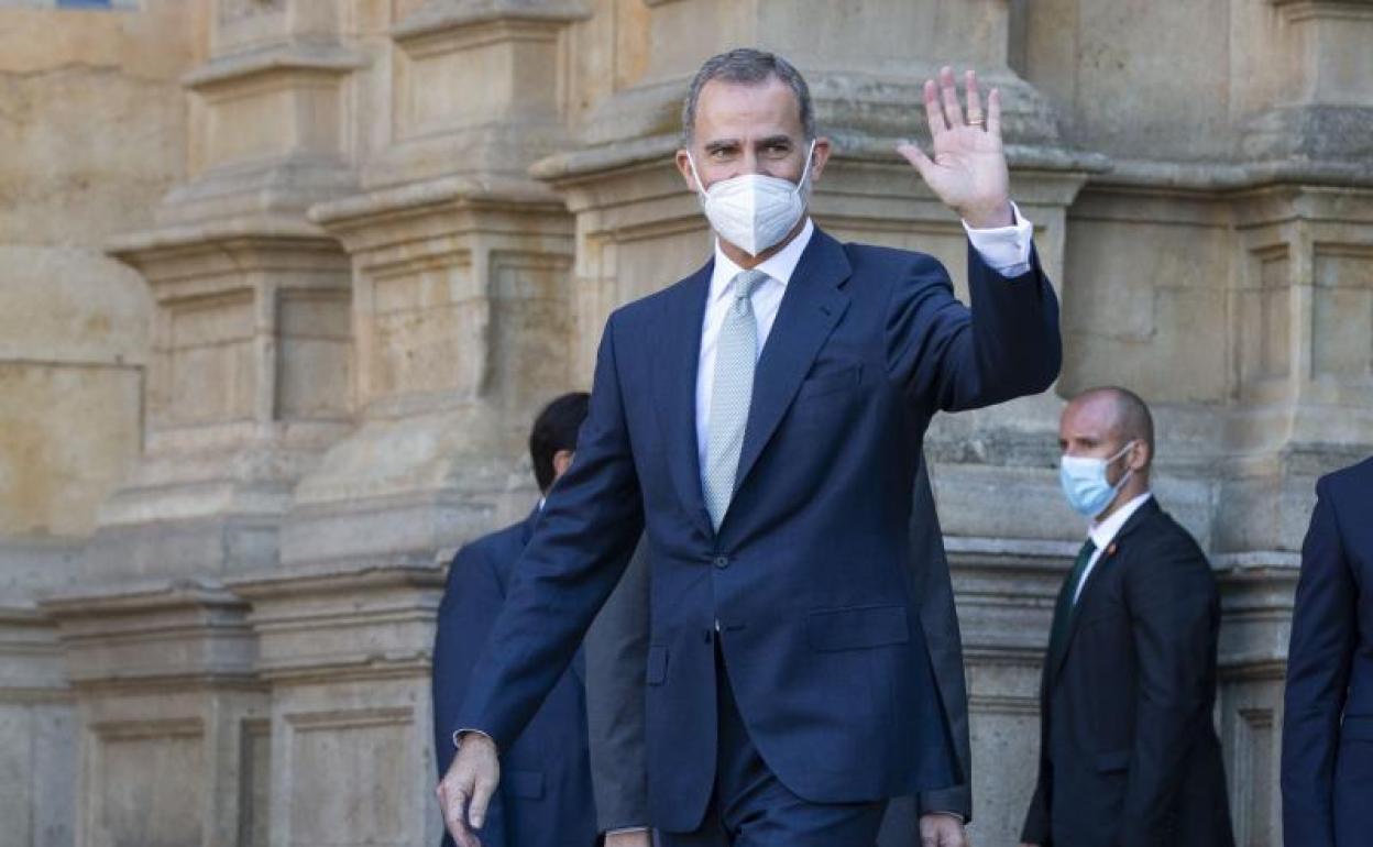 Felipe VI durante su última visita a Salamanca duante la Conferencia de Presidentes en 2021. 