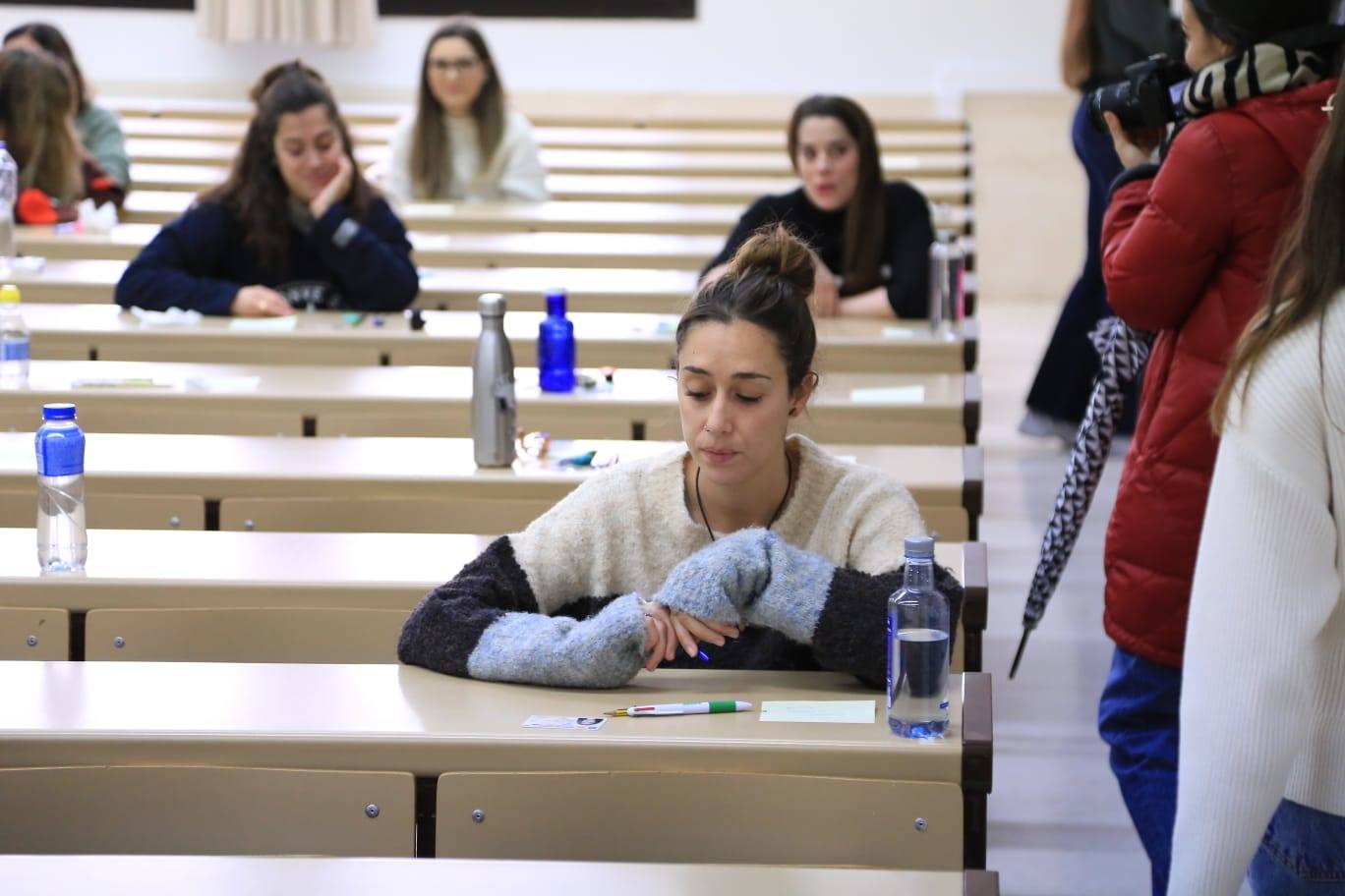 Una de las aulas donde se han examinado los aspirantes. 