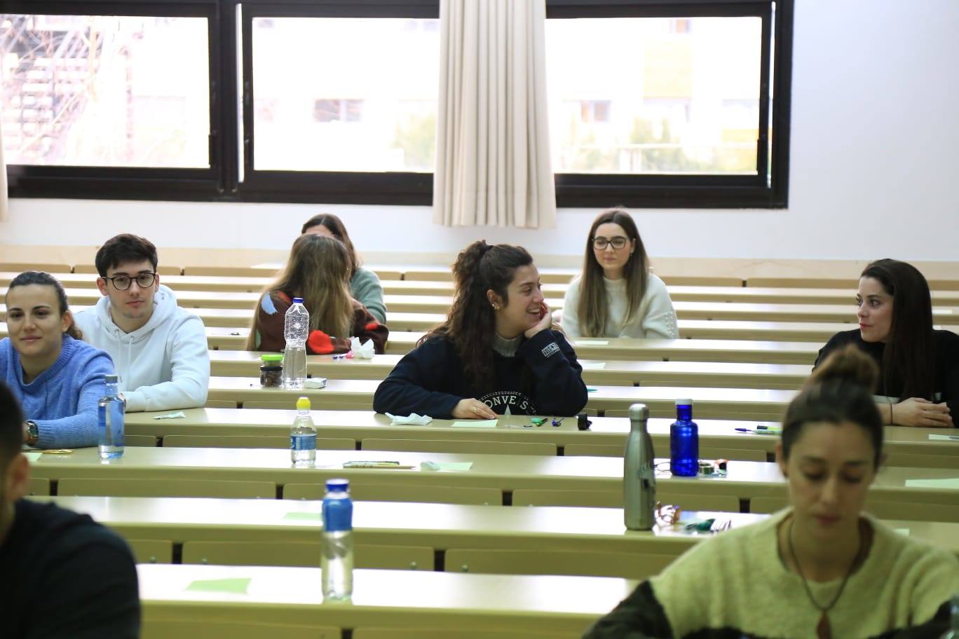 Una de las aulas donde se han examinado los aspirantes. 