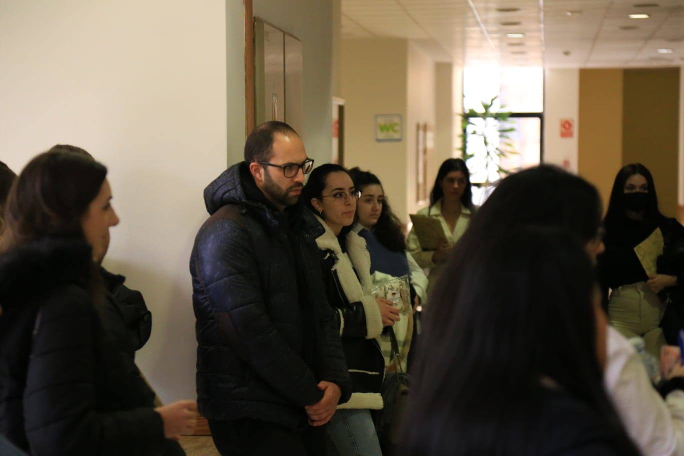 Una de las aulas donde se han examinado los aspirantes. 