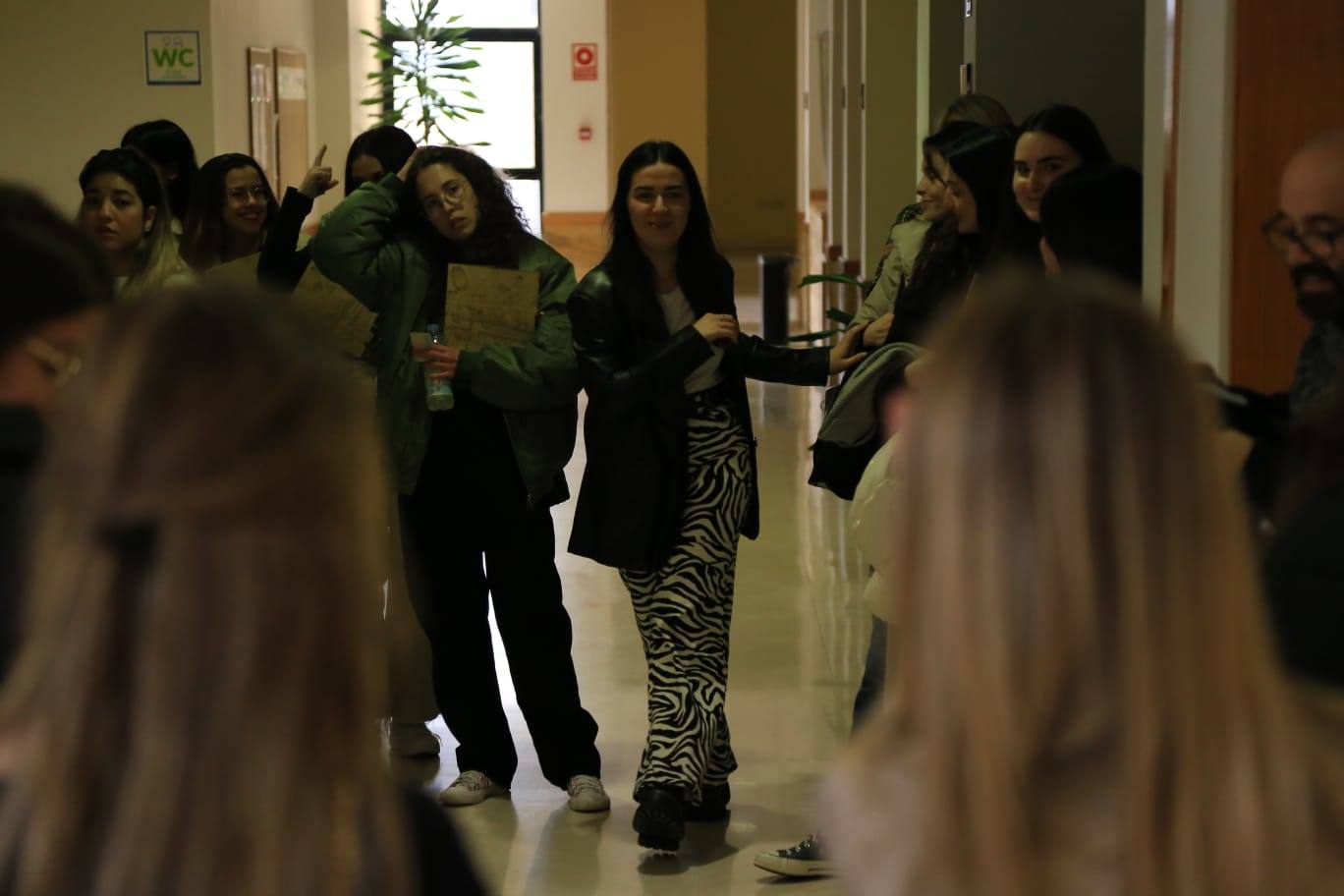 Una de las aulas donde se han examinado los aspirantes. 