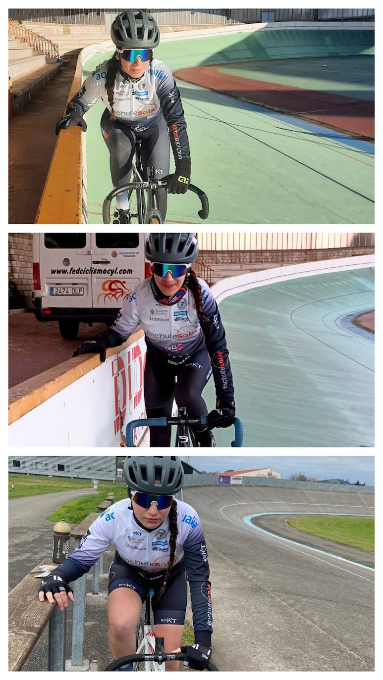 Una de las corredoras del equipo ciclista Enchufe Solar. 