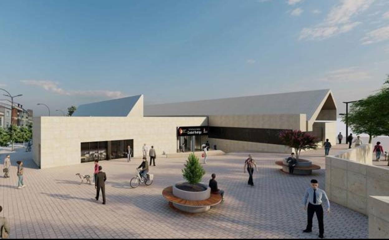 Recreación de las reformas que se realizarán en la estación de autobuses de Ciudad Rodrigo. 