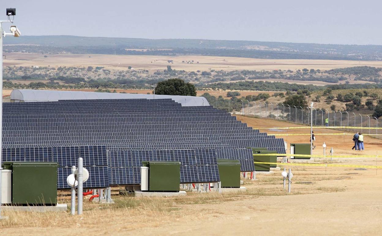 Planta fotovoltaica en la provincia de Salamanca. 