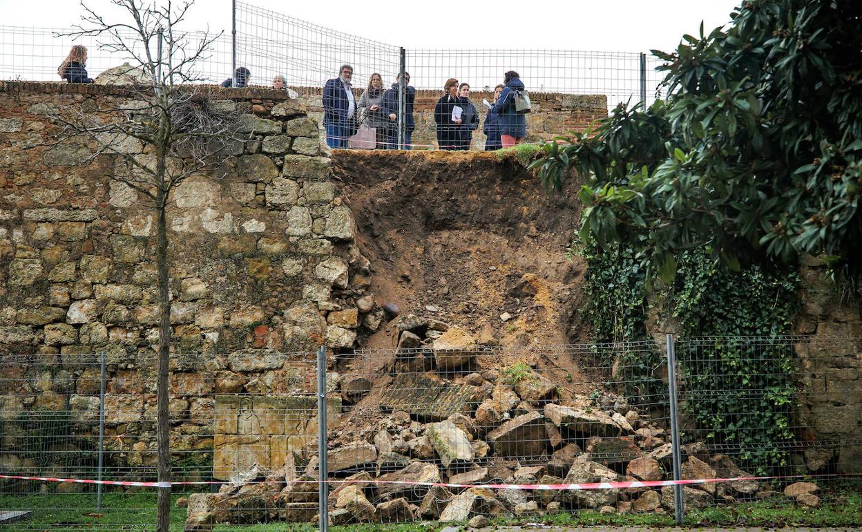 Desprendimiento de la muralla de Ciudad Rodrigo. 