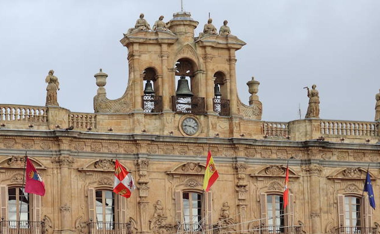 El reloj de la Plaza Mayor de Salamanca. 