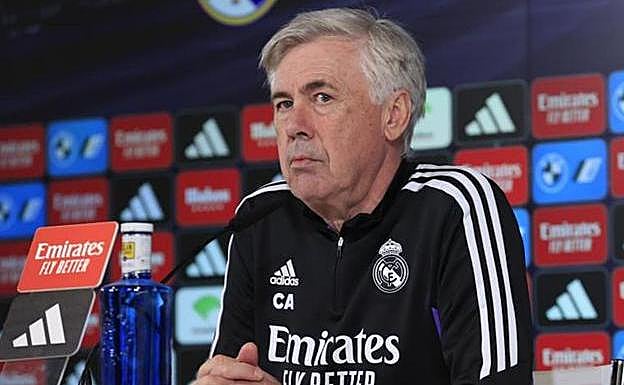 Carlo Ancelotti, durante la rueda de prensa.