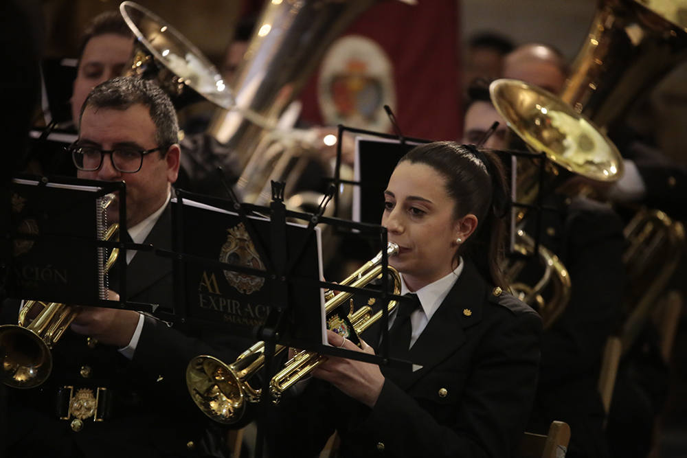 La Agrupación Musical La Expiración durante el acto conmemorativo. 