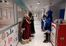 Los Reyes Magos en el Hospital de Salamanca.