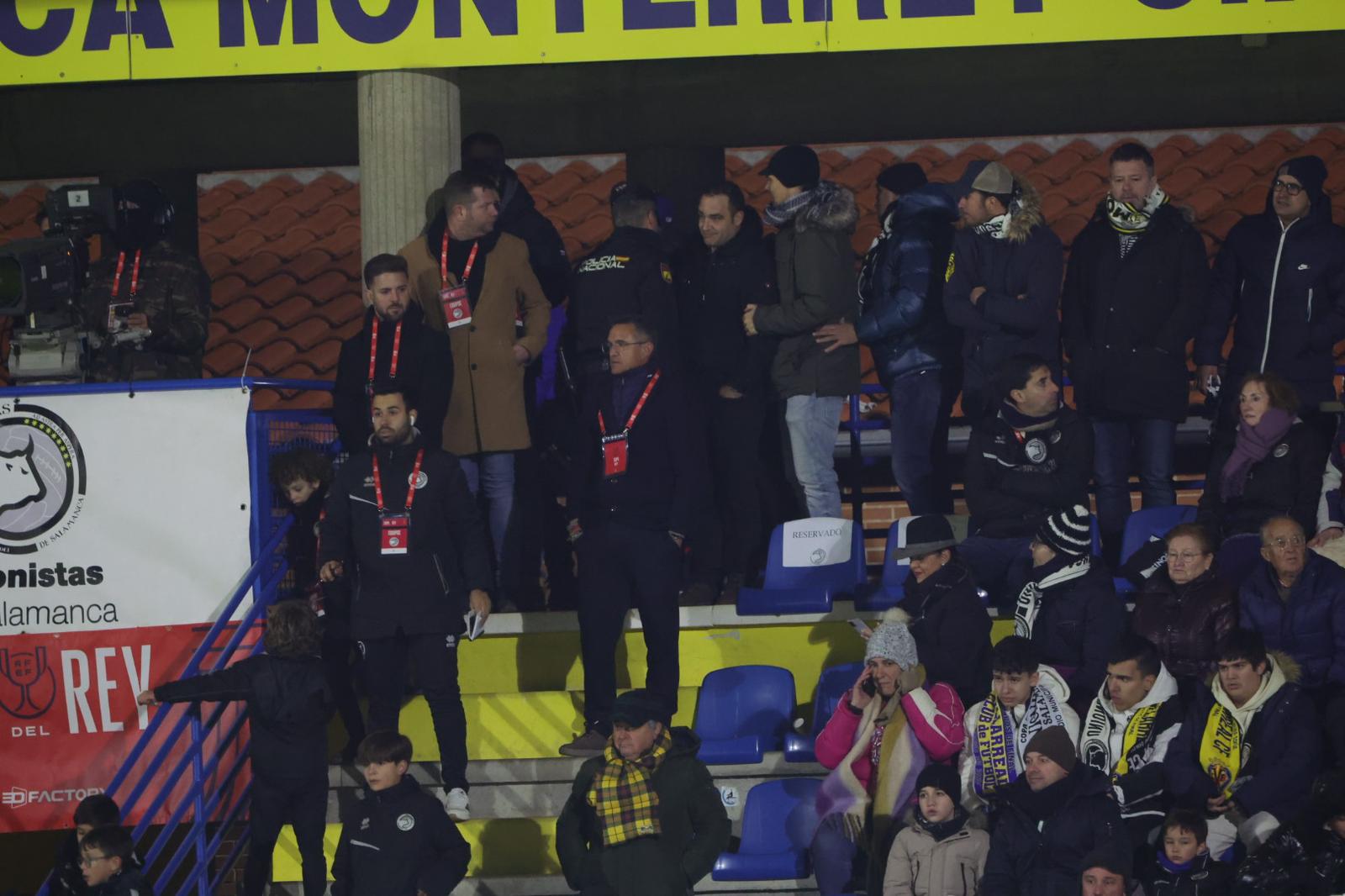 Las imágenes del aplazado Unionistas-Villarreal de la Copa del Rey por un apagón