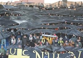 Grada de animación este domingo ante el Villarreal.