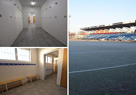 Vestuarios y terreno de juego del Reina Sofía.