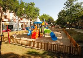 Zona infantil en un parque de Salamanca