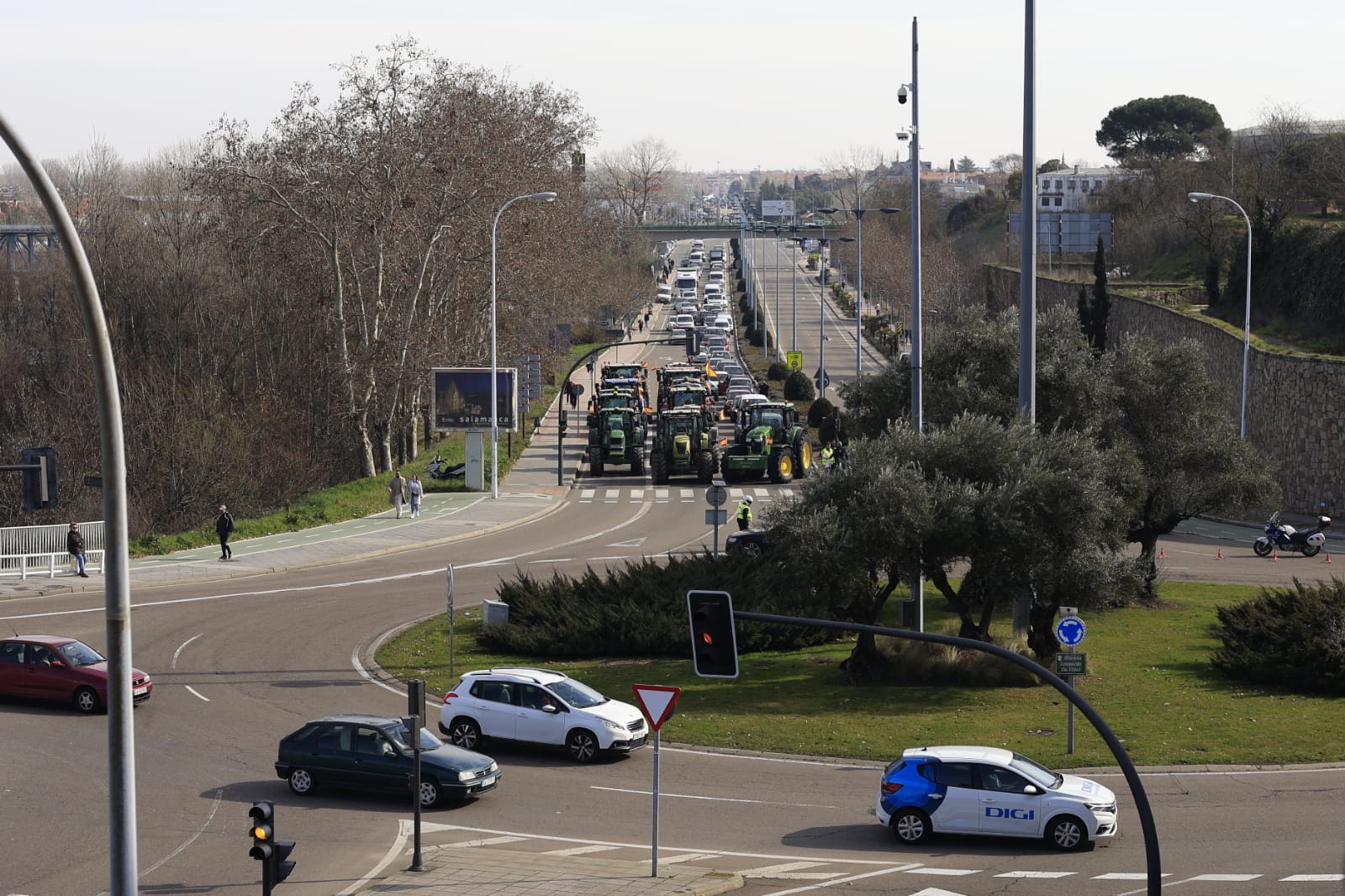 La tractorada de Salamanca, en imágenes