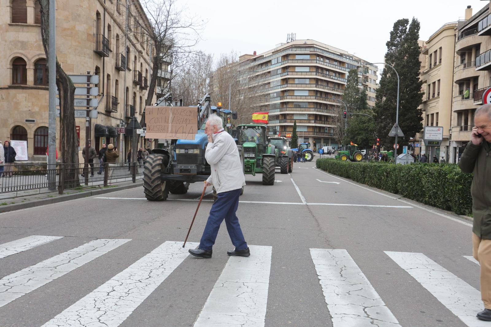 La tractorada de este jueves en Salamanca, en imágenes