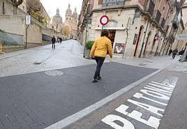 Las obras de urbanización en el centro que obligaron a cortar al tráfico un importante tramo de la calle san Pablo