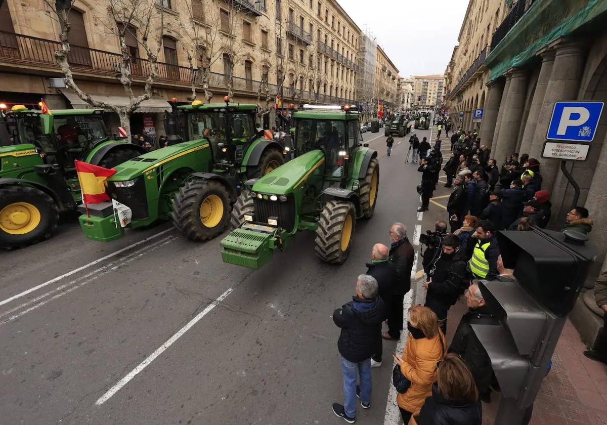 Tractorada del pasado jueves, 8 de febrero, en Salamanca