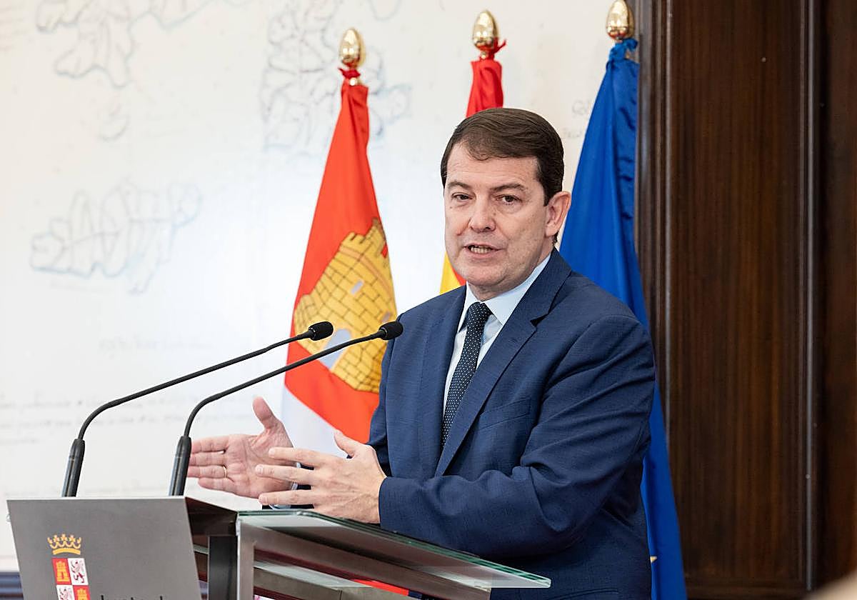 El presidente de la Junta de Castilla y León, Alfonso Fernández Mañueco