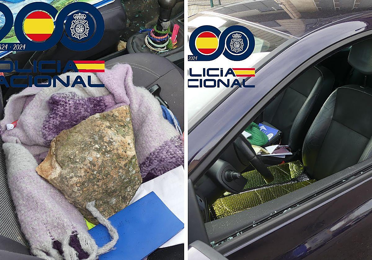 Uno de los coches en los que los varones intentaron robar en Salamanca.