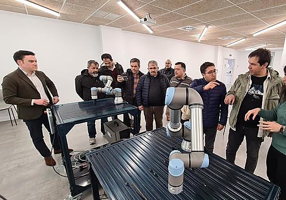 Un momento de la visita.