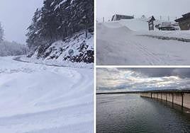 El paso de Los Lobos, la Covatilla sepultada por la nieve y el embalse de Santa Teresa, al 80%.