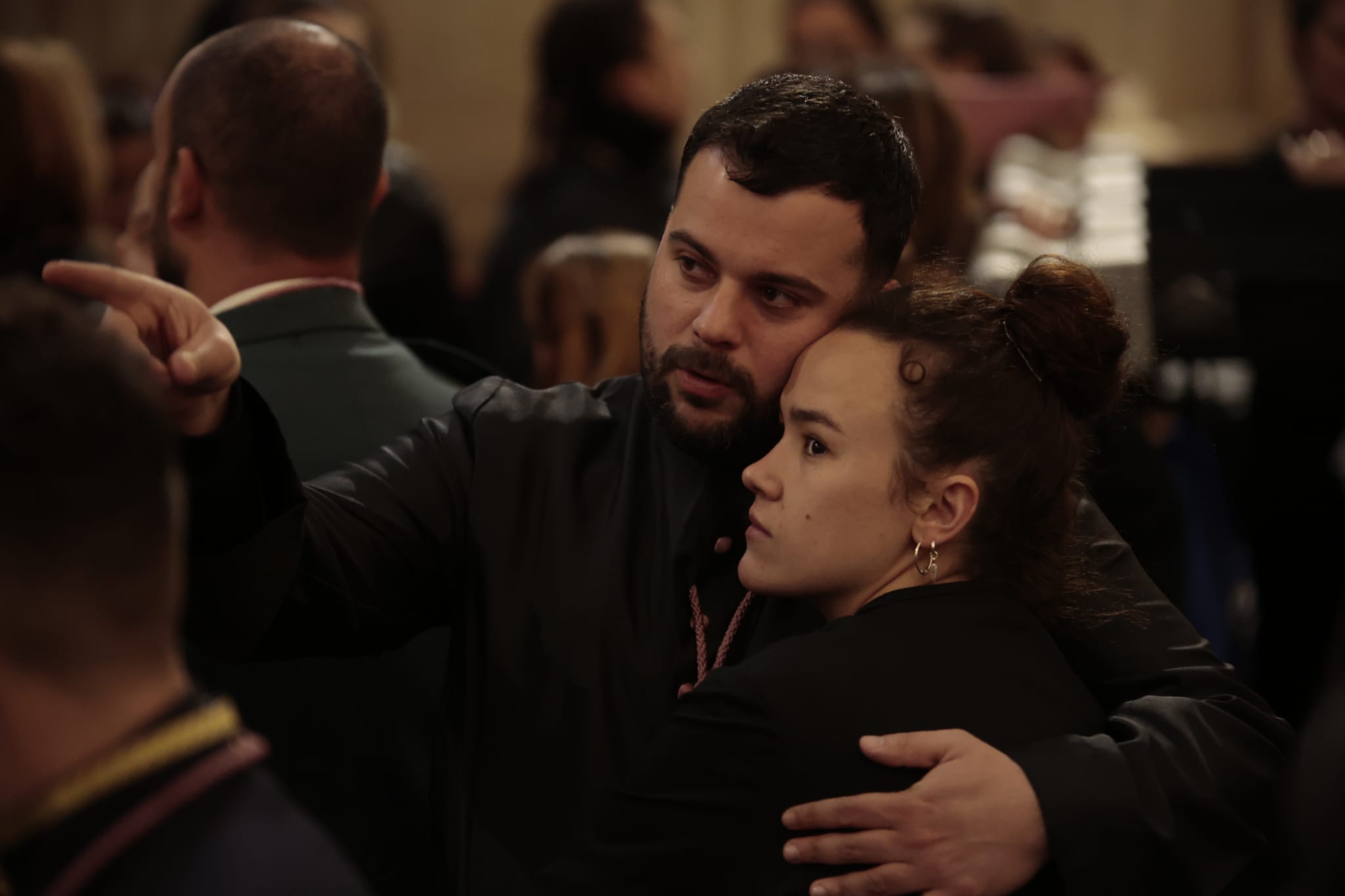 La Hermandad de Jesús Flagelado celebra un Vía Crucis en el interior de la Clerecía