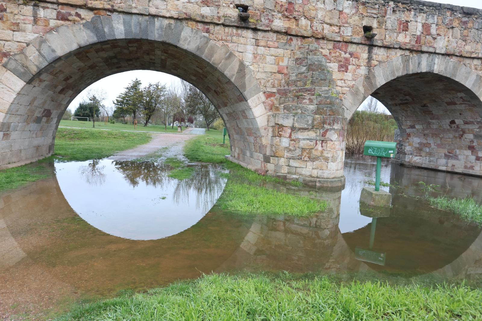Crecida del Tormes por las lluvias y nevadas