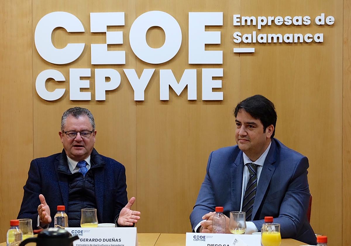 El consejero de Agricultura, Gandería y Desarrollo Rural se reúne con el presidente de CEOE-CEPYME Salamanca y otras empresas del sector