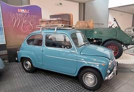 El SEAT 600 D, perteneciente a la colección de Luis Octavio Herrero García, en el MHAS.