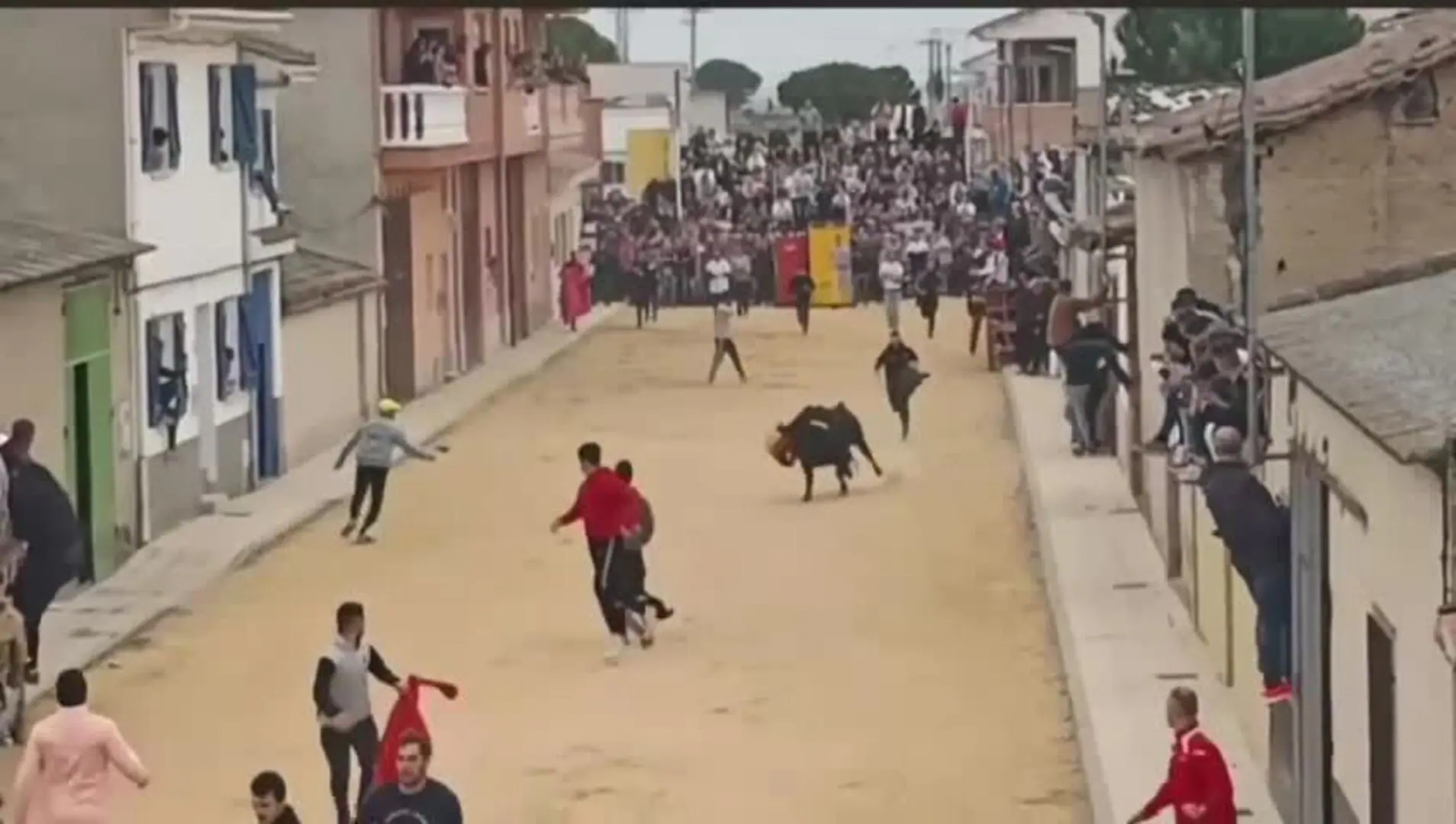 Cogida en el encierro de Villoria | Salamancahoy