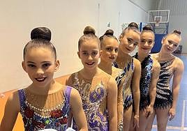 Las gimnastas del Club Rítmica Salamanca.