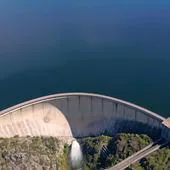 Imagen actual de la presa de Almendra tomada del vídeo de Iberdrola.