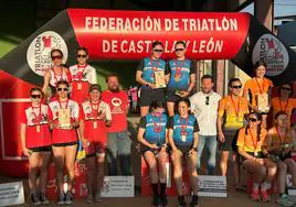 Pódium del Campeonato de Castilla y León de Duatlón por equipos
