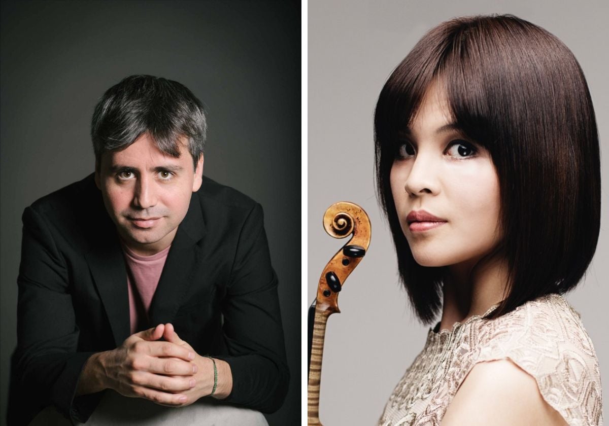 El pianista Francisco Fierro y a violinista Jiyoon Lee
