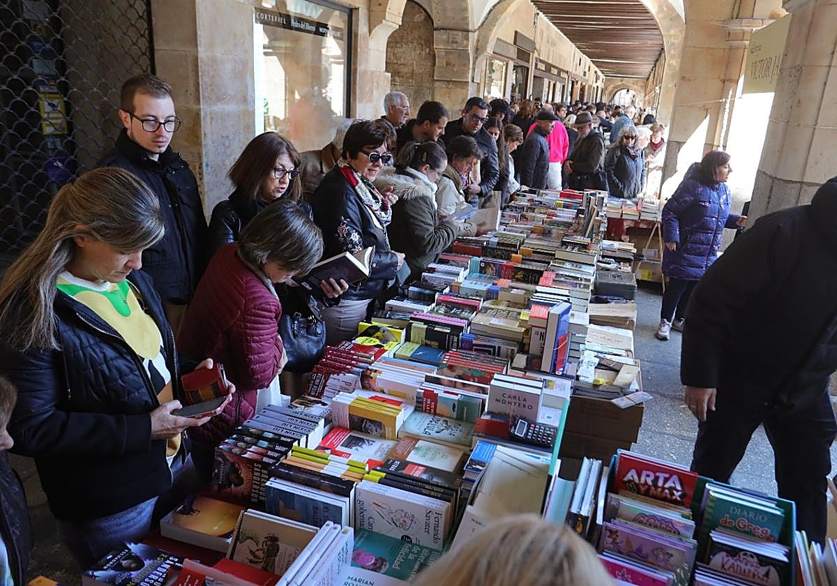 El Día del Libro atrae miles de lectores a la Plaza Mayor de Salamanca