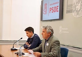 Fernando Rubio y Mario Cavero en la rueda de prensa